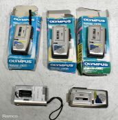 4x Olympus J300 Pearlcorders with tapes