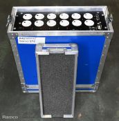 AnyTronics series 194 D610 6x 10A dimming pack within blue flight case - W 520 x D 660 x H 210mm