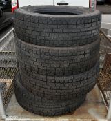 4x Michelin X 275/70 R22.5 XDW studless snow ice grip tyres