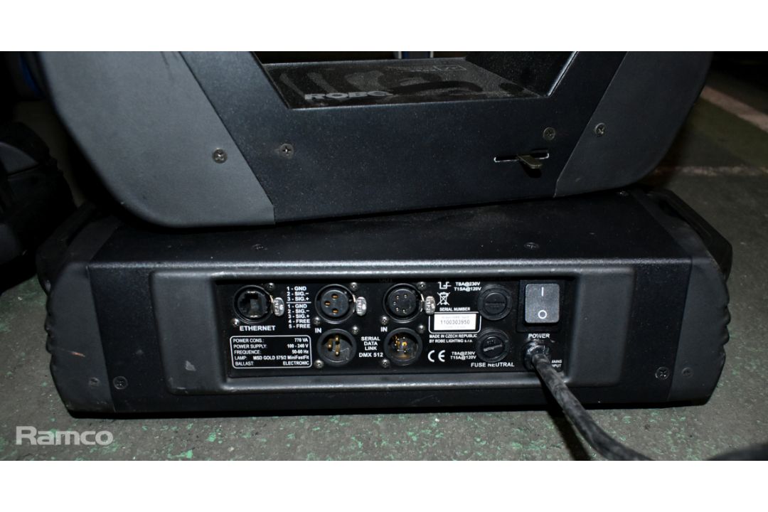 2x Robe Robin 600 spot lights in wheeled flight case - W 820 x D 590 x H 870mm - Image 9 of 12