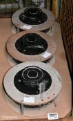3x Disc adjustable Rheostat resistors
