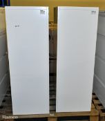 2x 4 drawer filing cabinets - W 900 x D 460 x H 1310mm - NO KEYS