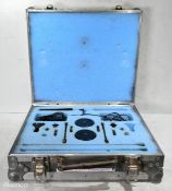AKG Twin 747 condenser mic kit complete with table stand & clamp in flight case