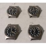 4x CWC W10-6645-99 British Army issue quartz wristwatches - 1998 - details in description