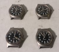 4x CWC W10-6645-99 British Army issue quartz wristwatches - 1998 - details in description