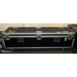 1x black wheeled flight case for 7 bays of Wentex pipe & drape - empty - W 2090 x D 590 x H 620mm