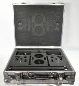 AKG Twin 747 condenser mic kit complete with table stand & clamp in flight case