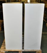2x 4 drawer filing cabinets - W 900 x D 460 x H 1310mm - NO KEYS