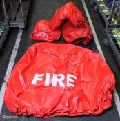 4x Chubb Fire extinguisher PVC trolley covers - W 1015 x D 370 x H 910mm