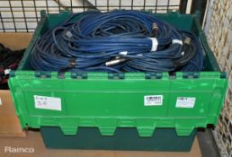 Van Damme Blue with XLR ends speaker cable, 1.5mm & 2.5mm - 10x 5m, 21x 10m, 9x 20m