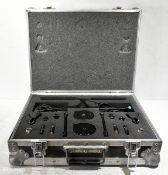 AKG Twin 747 condenser mic kit complete with table stand & clamp in flight case