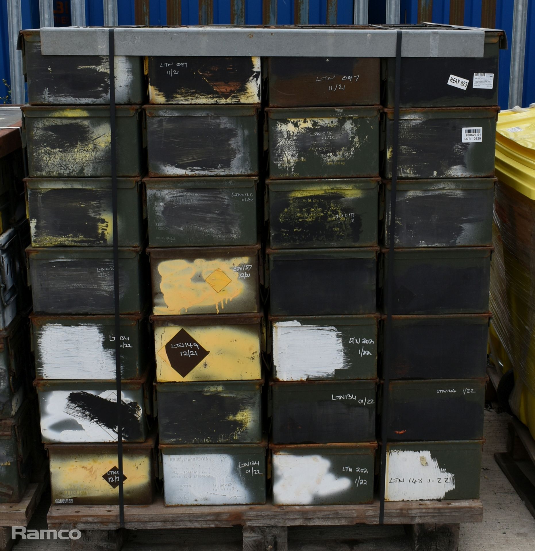 168x M2A1 Ammo boxes - W 290 x D 140 x H 185mm - MEASUREMENTS ARE PER 1x BOX