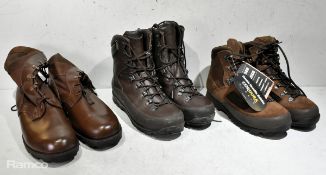 50x pairs of grade 1 various combat boots - may include - Magnum, YDS, Haix - mixed sizes