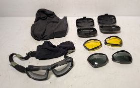22x ESS V12 goggles with 2x replacement lenses and pouch