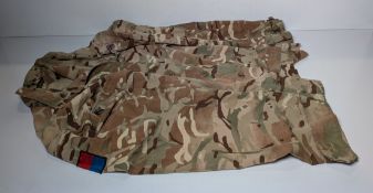 Various types of ex-military camo clothing - may include accessories - 156kg – may require repair