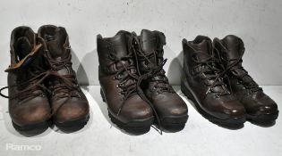 100x pairs of Grade 2 Various combat boots - may include - Magnum, YDS, Haix - mixed sizes