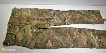 Various types of ex-military camo clothing - may include accessories - 188kg – may require repair