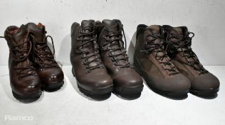 100x pairs of Grade 2 Various combat boots - may include - Magnum, YDS, Haix - mixed sizes
