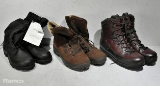 50x pairs of grade 1 various combat boots - may include - Magnum, YDS, Haix - mixed sizes