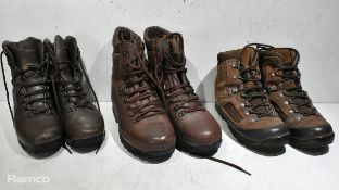 100x pairs of Grade 2 Various combat boots - may include - Magnum, YDS, Haix - mixed sizes