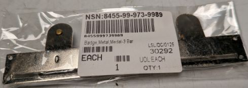 British Army Surplus - mixed metal medal bar - lengths: 2 bar, 3 bar and 6 bar - approx 400 total