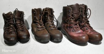 100x pairs of Grade 2 Various combat boots - may include - Magnum, YDS, Haix - mixed sizes