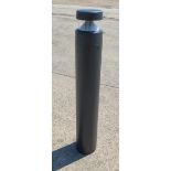 10x Dextra lighting 10W LED black bollard lights - 1m tall