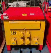 TMC ST-3-10K Type 025 transformer - 4x 16A sockets and 2x 32A sockets - input 400V - output 110V NE