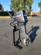 Yamaha 40 outboard motor - serial number 40VMHO 6H4K L 1020754 - W 560 x D 880 x H 1700mm