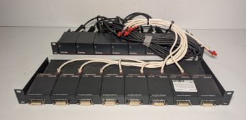 8x Extron EDID 101D Emulator with EDID Minder for DVI and 8x Extron DFX 100 Tx DVI extenders