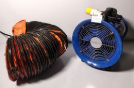 Mills CTF-20 115V air ventilation fan & flexible ducting