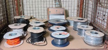 Mixed electrical cables - CAT6 1Gbps 250Mhz, single core, 2 core, 3 core - 15 reels
