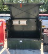 Green chemical container - W 1440 x D 715 x H 1295mm - no key - unlocked