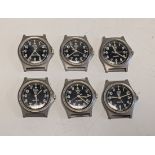 6x CWC G10 0555/6645 Royal Marines issue quartz wristwatches - 1995 - see desc.