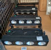 3x eLumen8 tri 4 pixel battens - 240V - W 440 x D 140 x H 170mm