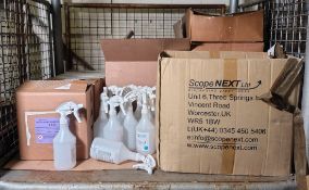 Cleaning equipment - sanitisers, spray bottles and more - full details in the description