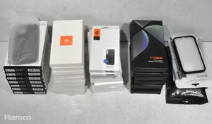 37x Various phone cases, brands include Spigen, iPhone, Torras, Tech 21 and Miracase - see desc.