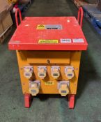 Site distribution transformer - 230V input to 110V output (4x 16A and 2x 32A)