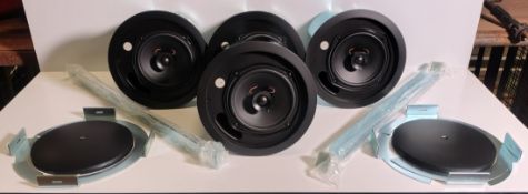 2x JBL Control 16C/T 1 pair two-way 6.5" coaxial ceiling loudspeakers - black