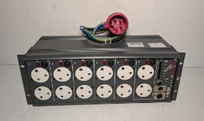 Zero 88 Betapack 2 DMX dimmer rack 6-channel with 32A input plug - W 480 x D 190 x H 175mm
