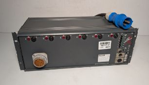 Zero 88 Betapack 2 DMX dimmer rack,16A input to Socapex output - W 480 x D 200 x H 180mm