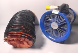 Mills CTF-20 115V air ventilation fan & flexible ducting