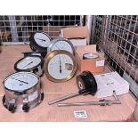 Various dial pressure gauges - Stewarts, Budenburg, Rototherm - see desc.