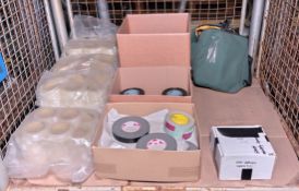 Mixed adhesive tape (see desc.) & Chart temperature recorder