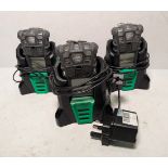 3x MSA Altair 4X multi-gas detection monitors with MSA dock charger