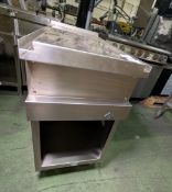 MKN stainless steel countertop - W 400 x D 855 x H 870mm