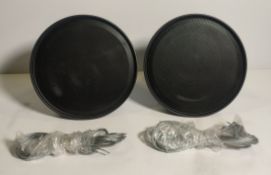 2x BiAmp P6DTO black pendant speakers - W 275 x D 275 x H 260mm