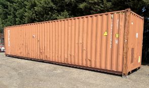 40ft ISO shipping and storage container - L 40ft x W 8ft x H 8.5ft - SOME DENTS TO PANELS