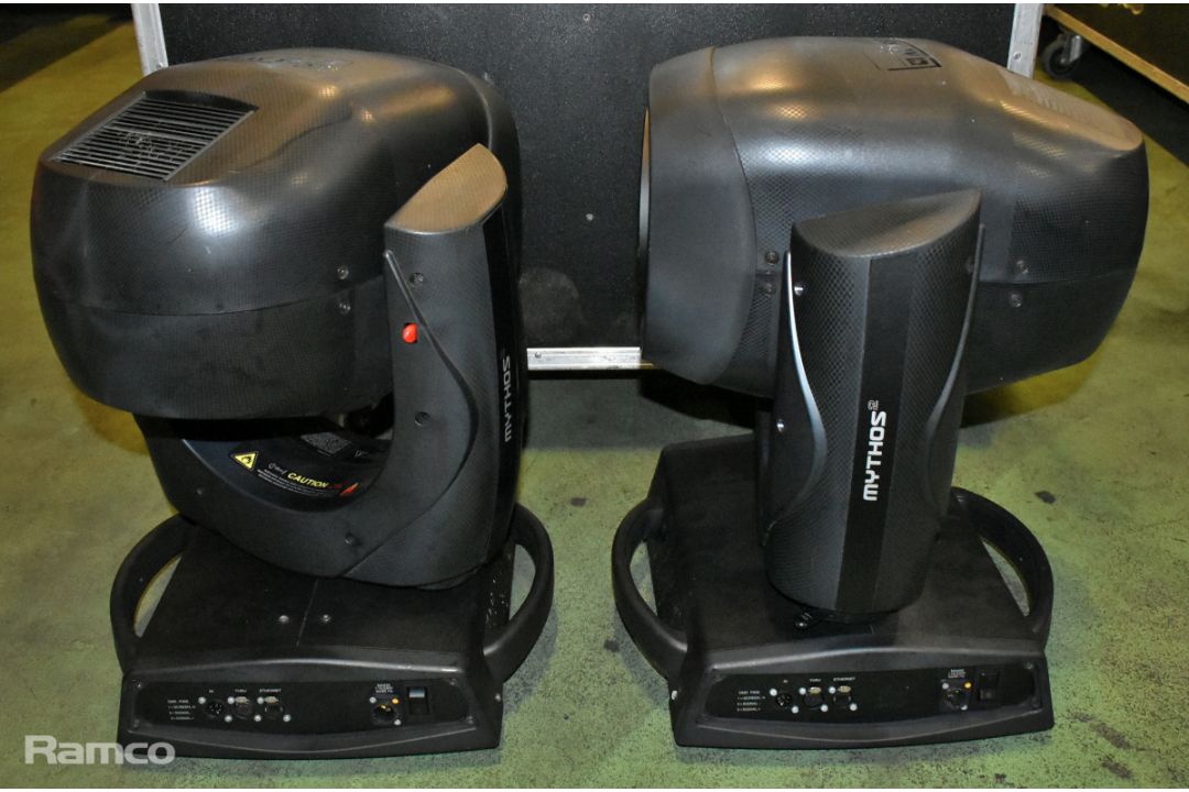 2x Clay Paky Mythos 2 C61391 - moving head beam light, 115/213V, with wheeled flight case - Image 2 of 13