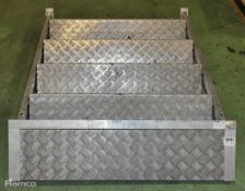 MILOS adjustable aluminium stairs - W 1000 x D 270 x H 1240mm